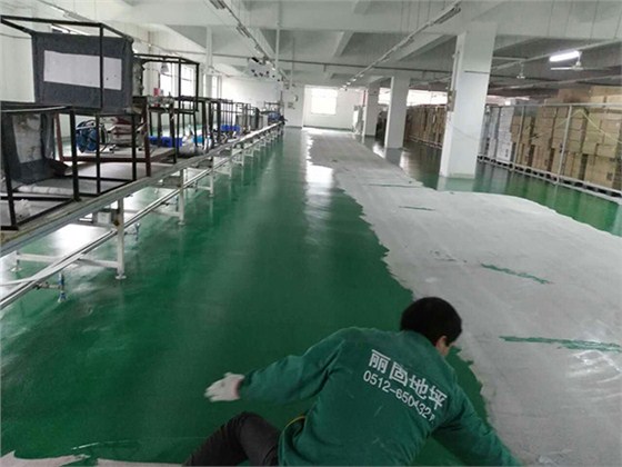 艷綠平涂環氧地坪施工