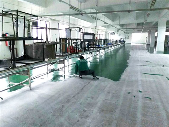 艷綠平涂環氧地坪施工